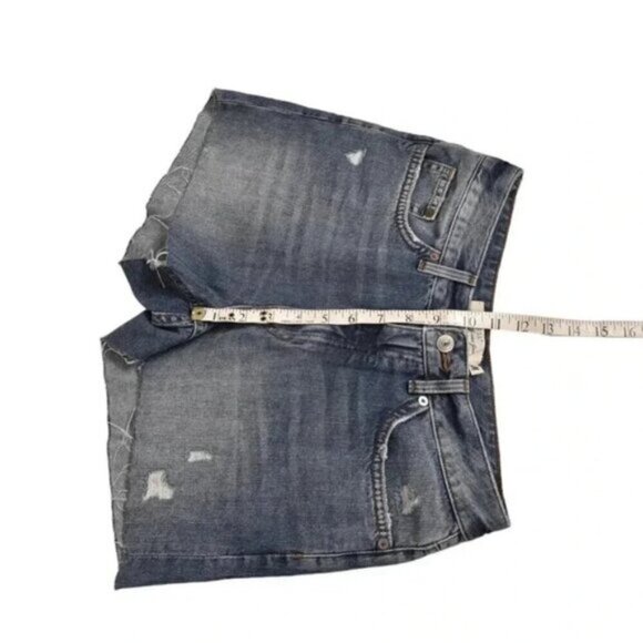 NWT H&M Jean Shorts Distressed Blue Denim Cut Offs Size 4 - Picture 8 of 10